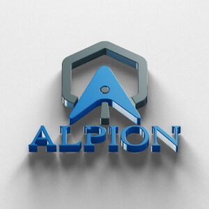 Alpion - 3D Logo - No Background with Shadow - Angle6