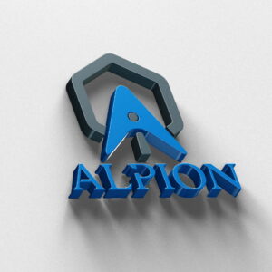 Alpion - 3D Logo - No Background with Shadow - Angle7