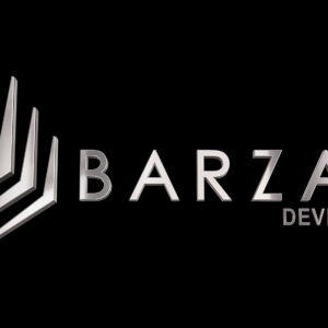 Barzani Development - 3D Logo (Black Background)