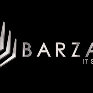 Barzani IT Solutions - 3D Logo (Black Background)