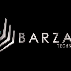Barzani Technologies - 3D Logo (Black Background)